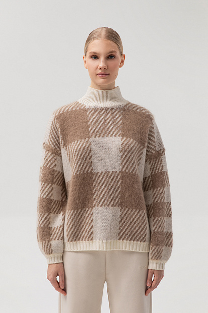 Джемпер Woolrich Buffalo Check Wool Turtleneck КРЕМОВАЯ КЛЕТКА БАФФАЛО Джемпер Woolrich Buffalo Check Wool Turtleneck КРЕМОВАЯ КЛЕТКА БАФФАЛО