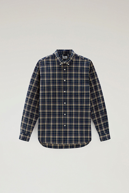Рубашка Woolrich Poplin Madras Shirt СИНЯЯ КЛЕТКА Рубашка Woolrich Poplin Madras Shirt СИНЯЯ КЛЕТКА