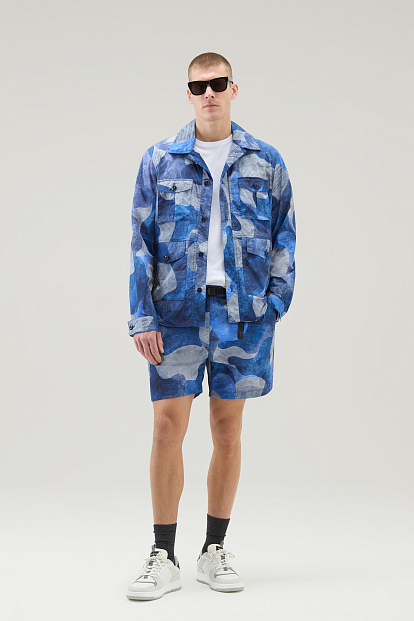 Куртка-рубашка Woolrich Camo Overshirt СИНИЙ КАМУФЛЯЖ Куртка-рубашка Woolrich Camo Overshirt СИНИЙ КАМУФЛЯЖ