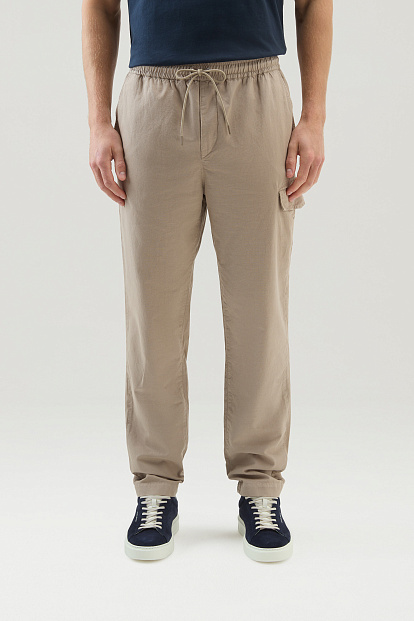 Брюки Woolrich Cotton Linen Pant ХОЛОДНЫЙ БЕЖЕВЫЙ Брюки Woolrich Cotton Linen Pant ХОЛОДНЫЙ БЕЖЕВЫЙ
