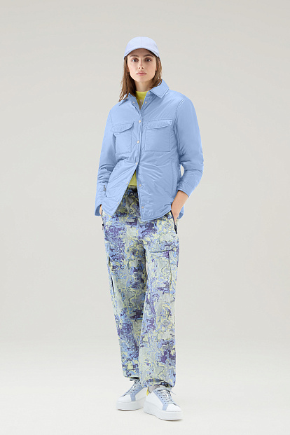 Куртка Woolrich Pertex Padded Overshirt Jacket ГОЛУБОЙ Куртка Woolrich Pertex Padded Overshirt Jacket ГОЛУБОЙ