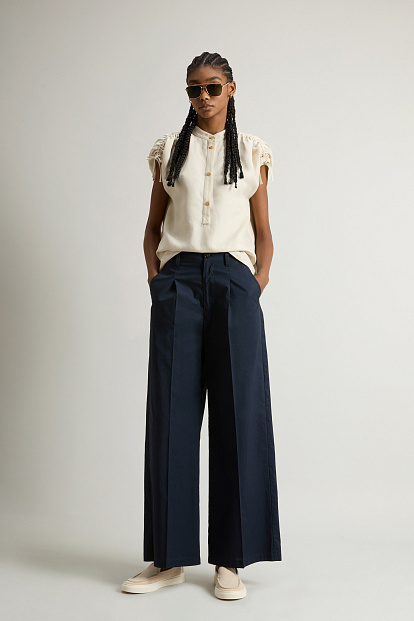 Брюки WIDE LEG CHINO СИНИЙ Брюки WIDE LEG CHINO СИНИЙ