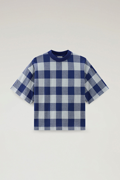 Футболка Woolrich American Check Tee СИНЯЯ КЛЕТКА БАФФАЛО Футболка Woolrich American Check Tee СИНЯЯ КЛЕТКА БАФФАЛО
