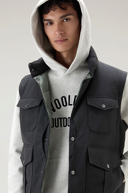 Толстовка С Капюшоном Woolrich Organic Cotton Script Hoodie СВЕТЛО-СЕРЫЙ МЕЛАНЖ Толстовка С Капюшоном Woolrich Organic Cotton Script Hoodie СВЕТЛО-СЕРЫЙ МЕЛАНЖ