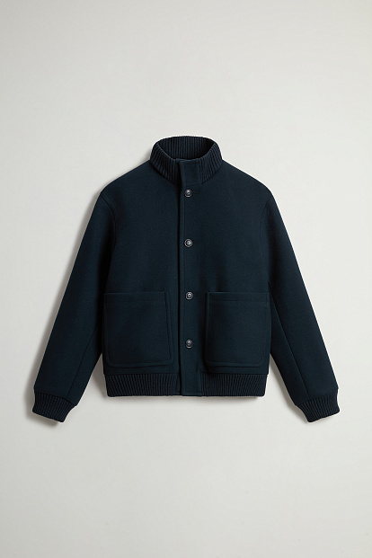 Пальто Woolrich Melton Wool Bomber СИНИЙ Пальто Woolrich Melton Wool Bomber СИНИЙ