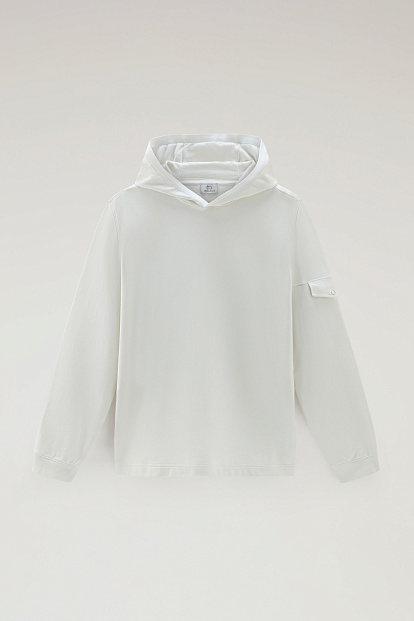 Толстовка Woolrich Extra Light Hoodie СЛОНОВАЯ КОСТЬ Толстовка Woolrich Extra Light Hoodie СЛОНОВАЯ КОСТЬ
