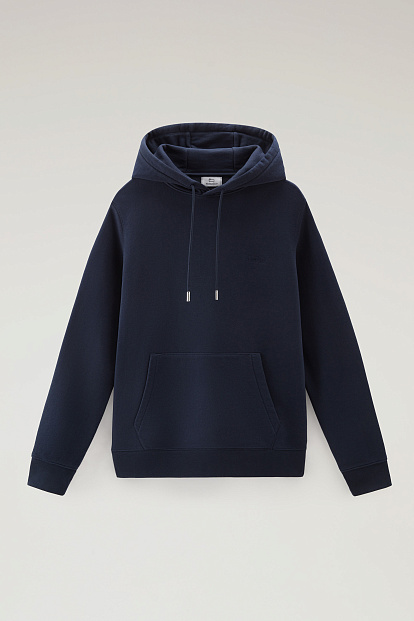 Толстовка Woolrich Logo Script Hoodie СИНИЙ Толстовка Woolrich Logo Script Hoodie СИНИЙ