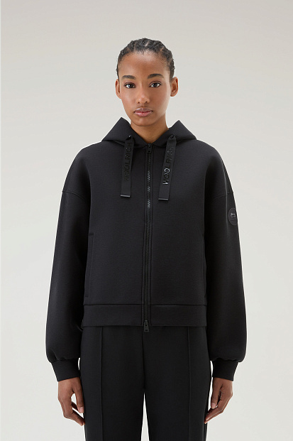 Толстовка Woolrich Bonded Fleece Hoodie ЧЕРНЫЙ Толстовка Woolrich Bonded Fleece Hoodie ЧЕРНЫЙ
