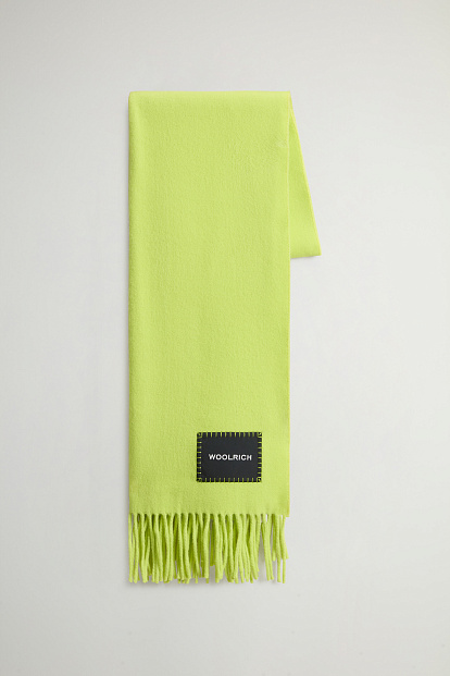 Шарф Woolrich Big Logo Patch Scarf ЛАЙМОВЫЙ Шарф Woolrich Big Logo Patch Scarf ЛАЙМОВЫЙ