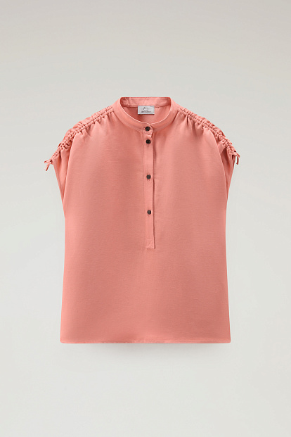 Рубашка Woolrich Viscose Linen Shirt КОРАЛЛОВЫЙ Рубашка Woolrich Viscose Linen Shirt КОРАЛЛОВЫЙ