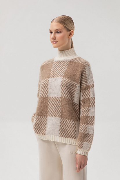 Джемпер Woolrich Buffalo Check Wool Turtleneck КРЕМОВАЯ КЛЕТКА БАФФАЛО Джемпер Woolrich Buffalo Check Wool Turtleneck КРЕМОВАЯ КЛЕТКА БАФФАЛО