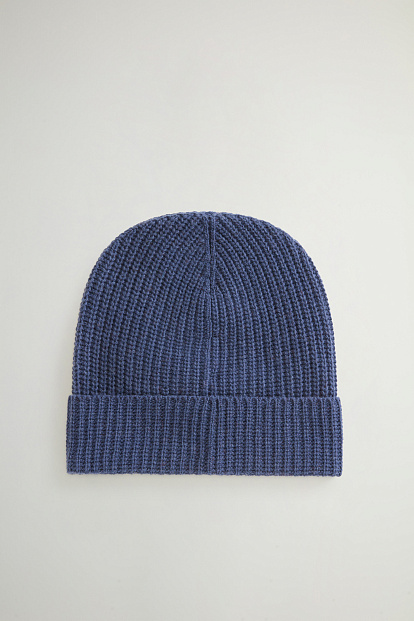 Шапка Woolrich Knitted Ribbed Beanie СИНЕ-ГОЛУБОЙ Шапка Woolrich Knitted Ribbed Beanie СИНЕ-ГОЛУБОЙ