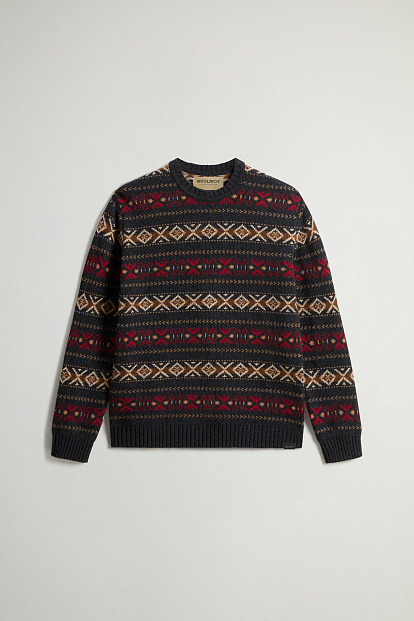ДЖЕМПЕР WOOLRICH MERINOS FAIRISLE CREWNECK ВИНТАЖНЫЙ УГОЛЬНЫЙ ДЖЕМПЕР WOOLRICH MERINOS FAIRISLE CREWNECK ВИНТАЖНЫЙ УГОЛЬНЫЙ