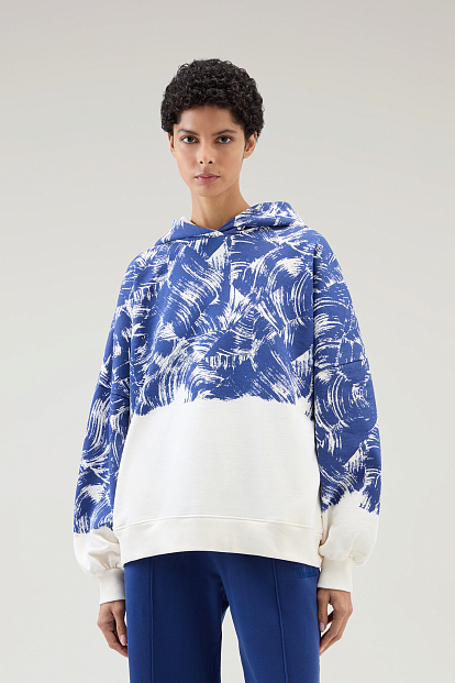 Толстовка Woolrich Printed Hoodie ПРИНТ ВОЛНА Толстовка Woolrich Printed Hoodie ПРИНТ ВОЛНА