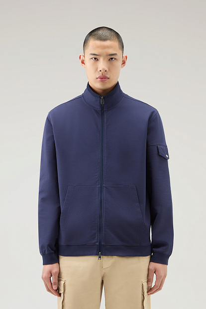 Толстовка На Молнии Woolrich Extra Light Full-Zip Track МОРСКОЙ СИНИЙ Толстовка На Молнии Woolrich Extra Light Full-Zip Track МОРСКОЙ СИНИЙ