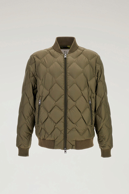 Куртка Woolrich Heritage Microfiber Bomber ТЕМНО-ЗЕЛЕНЫЙ Куртка Woolrich Heritage Microfiber Bomber ТЕМНО-ЗЕЛЕНЫЙ
