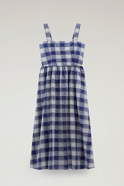 Платье Woolrich Check Voile Dress СИНЯЯ КЛЕТКА БАФФАЛО Платье Woolrich Check Voile Dress СИНЯЯ КЛЕТКА БАФФАЛО