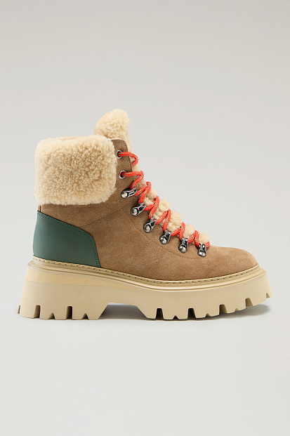 Ботинки Woolrich Hiking Boots in Suede БЕЖЕВЫЙ Ботинки Woolrich Hiking Boots in Suede БЕЖЕВЫЙ