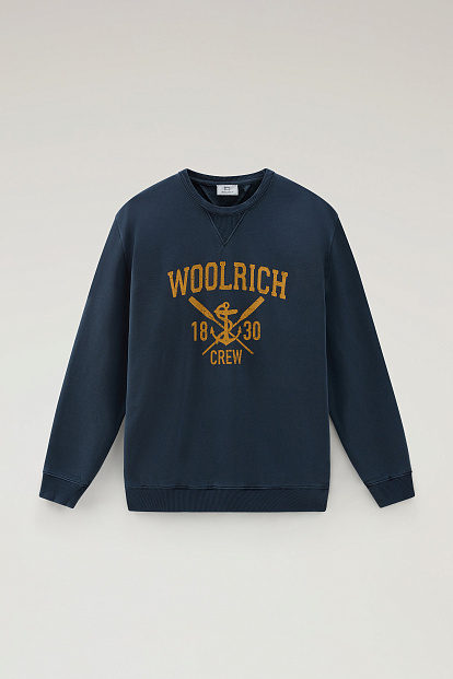 Толстовка Woolrich Navy Logo Crewneck СИНИЙ Толстовка Woolrich Navy Logo Crewneck СИНИЙ
