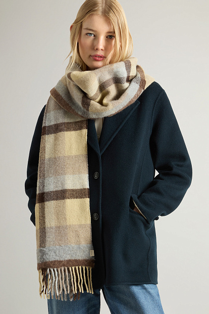 Шарф Woolrich Needle Punch Check Scarf КРЕМОВАЯ КЛЕТКА Шарф Woolrich Needle Punch Check Scarf КРЕМОВАЯ КЛЕТКА