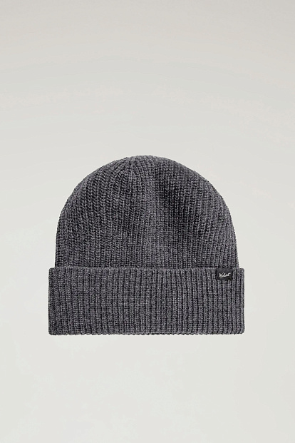 Шапка Woolrich Knitted Ribbed Beanie МАТОВЫЙ СЕРЫЙ Шапка Woolrich Knitted Ribbed Beanie МАТОВЫЙ СЕРЫЙ