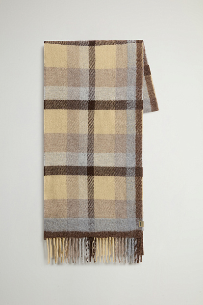 Шарф Woolrich Needle Punch Check Scarf КРЕМОВАЯ КЛЕТКА Шарф Woolrich Needle Punch Check Scarf КРЕМОВАЯ КЛЕТКА