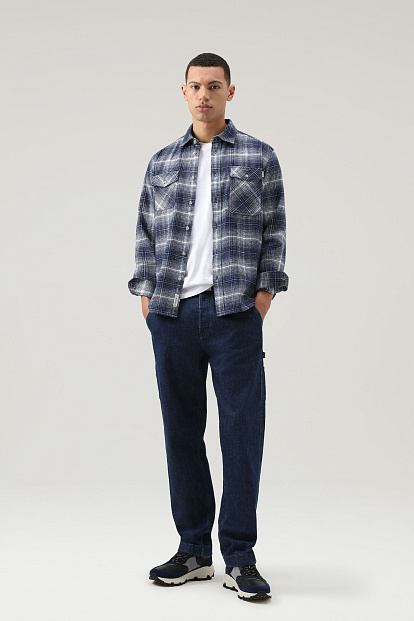 Рубашка Woolrich Cruiser Shirt СИНИЙ В КЛЕТКУ Рубашка Woolrich Cruiser Shirt СИНИЙ В КЛЕТКУ