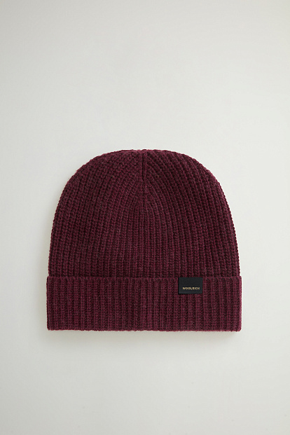 Шапка Woolrich Knitted Ribbed Beanie ВИННЫЙ Шапка Woolrich Knitted Ribbed Beanie ВИННЫЙ