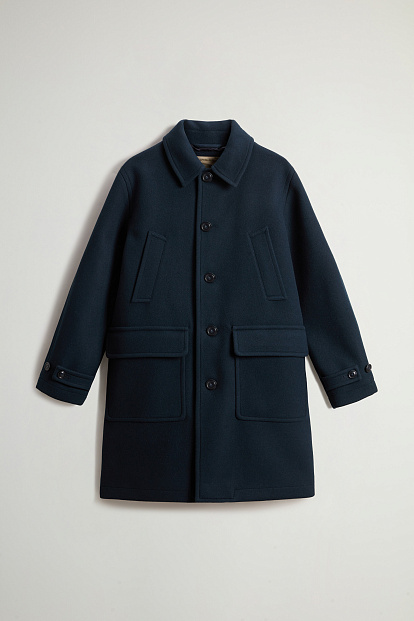 Пальто Woolrich Melton Wool Coat СИНИЙ Пальто Woolrich Melton Wool Coat СИНИЙ