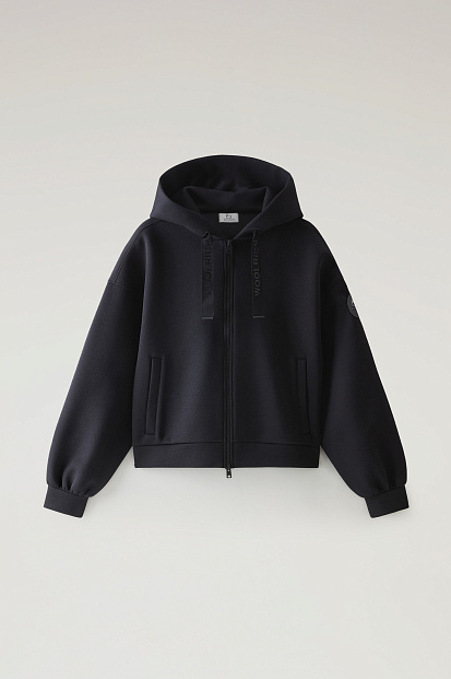Толстовка Woolrich Bonded Fleece Hoodie ЧЕРНЫЙ Толстовка Woolrich Bonded Fleece Hoodie ЧЕРНЫЙ