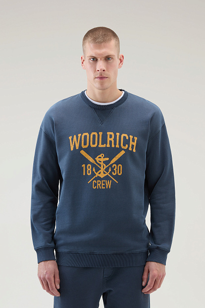 Толстовка Woolrich Navy Logo Crewneck СИНИЙ Толстовка Woolrich Navy Logo Crewneck СИНИЙ