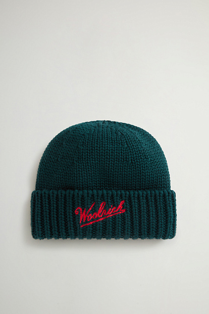 Шапка Woolrich Merino Wool Logo Beanie ЖЕЛТАЯ СОСНА Шапка Woolrich Merino Wool Logo Beanie ЖЕЛТАЯ СОСНА