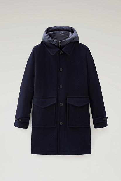 ПАЛЬТО WOOLRICH MELTON WOOL 2IN1 COAT СИНИЙ ПАЛЬТО WOOLRICH MELTON WOOL 2IN1 COAT СИНИЙ