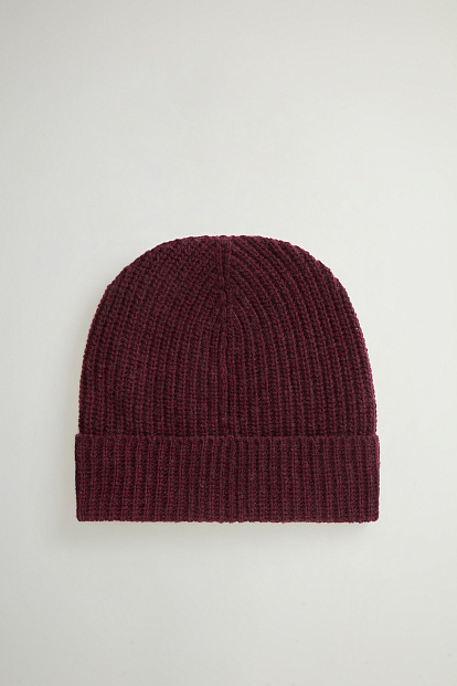 Шапка Woolrich Knitted Ribbed Beanie ВИННЫЙ Шапка Woolrich Knitted Ribbed Beanie ВИННЫЙ