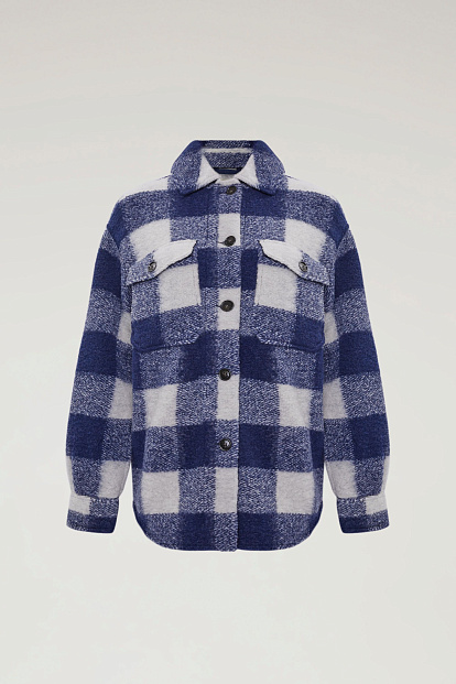 КУРТКА-РУБАШКА WOOLRICH GENTRY OVERSHIRT МОРСКОЙ В КЛЕТКУ БАФФАЛО КУРТКА-РУБАШКА WOOLRICH GENTRY OVERSHIRT МОРСКОЙ В КЛЕТКУ БАФФАЛО