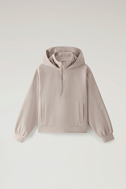Толстовка Woolrich Mix Media 3D Logo Hoodie СЕРО-БЕЖЕВЫЙ Толстовка Woolrich Mix Media 3D Logo Hoodie СЕРО-БЕЖЕВЫЙ
