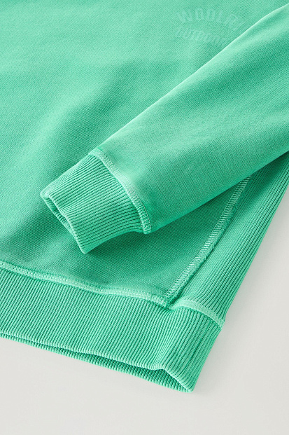 Детская толстовка Boys' Garment-Dyed Crewneck in Pure Cotton Насыщенный зеленый Детская толстовка Boys' Garment-Dyed Crewneck in Pure Cotton Насыщенный зеленый