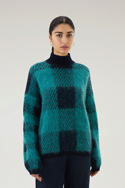Джемпер Woolrich Buffalo Check Wool Turtleneck СИНЯЯ КЛЕТКА БАФФАЛО Джемпер Woolrich Buffalo Check Wool Turtleneck СИНЯЯ КЛЕТКА БАФФАЛО
