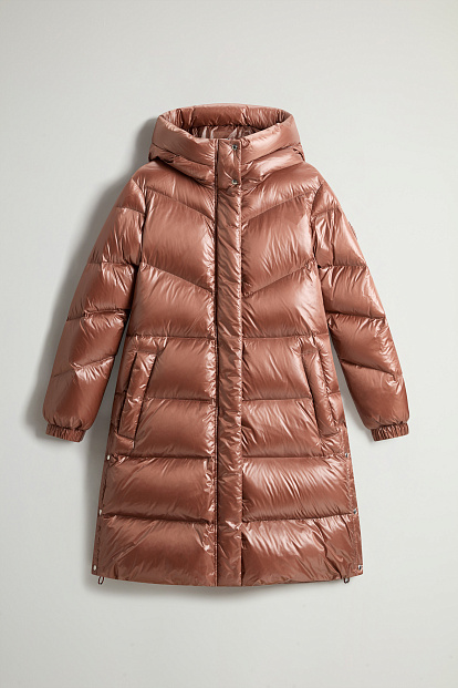 Куртка Woolrich Aliquippa Long Puffer Jacket КОНЬЯЧНЫЙ Куртка Woolrich Aliquippa Long Puffer Jacket КОНЬЯЧНЫЙ