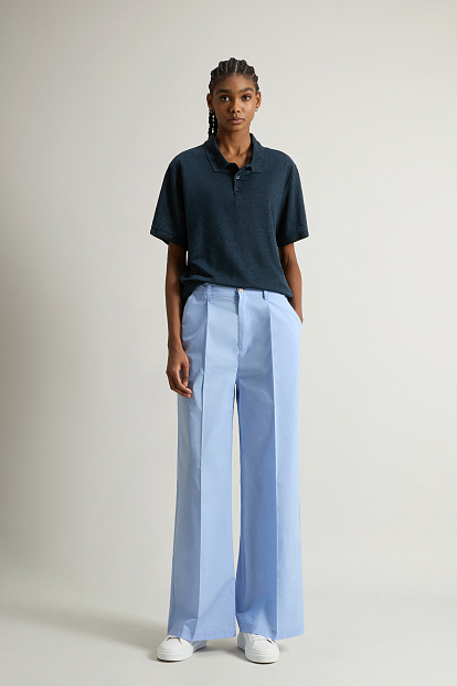 Брюки WIDE LEG CHINO ГОЛУБОЙ Брюки WIDE LEG CHINO ГОЛУБОЙ