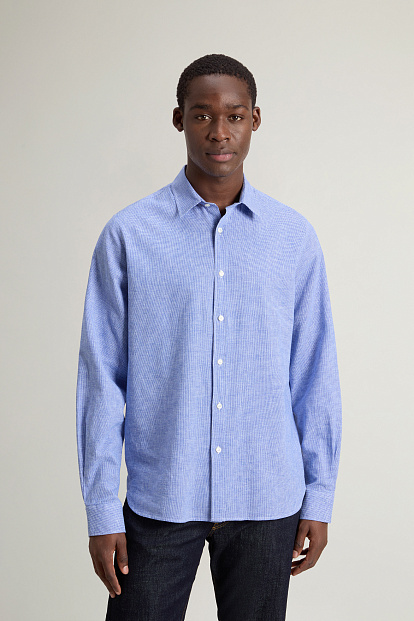 Рубашка COTTON LINEN ВАСИЛЬКОВЫЙ Рубашка COTTON LINEN ВАСИЛЬКОВЫЙ