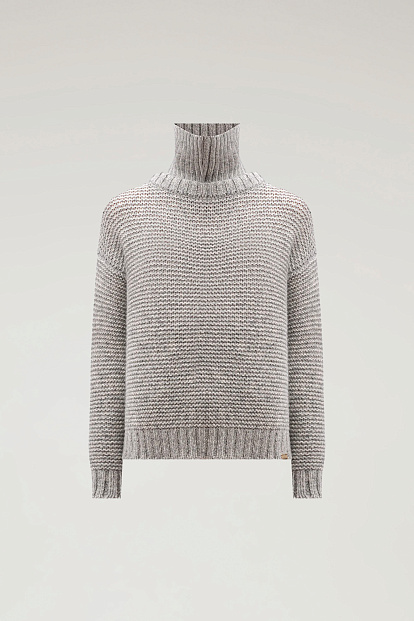 Джемпер Woolrich Detachable Collar Sweater СЕРЫЙ МЕЛАНЖ Джемпер Woolrich Detachable Collar Sweater СЕРЫЙ МЕЛАНЖ