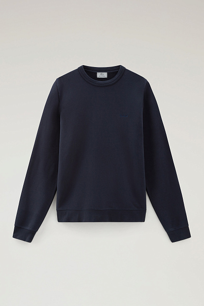 Толстовка Woolrich Logo Script Crewneck СИНИЙ Толстовка Woolrich Logo Script Crewneck СИНИЙ