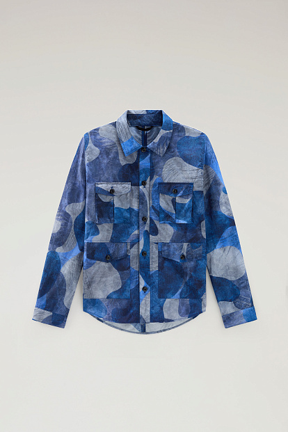 Куртка-рубашка Woolrich Camo Overshirt СИНИЙ КАМУФЛЯЖ Куртка-рубашка Woolrich Camo Overshirt СИНИЙ КАМУФЛЯЖ