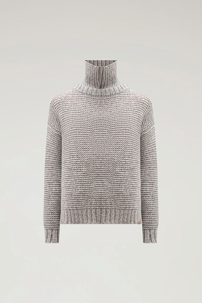 Джемпер Woolrich Detachable Collar Sweater СЕРЫЙ МЕЛАНЖ Джемпер Woolrich Detachable Collar Sweater СЕРЫЙ МЕЛАНЖ