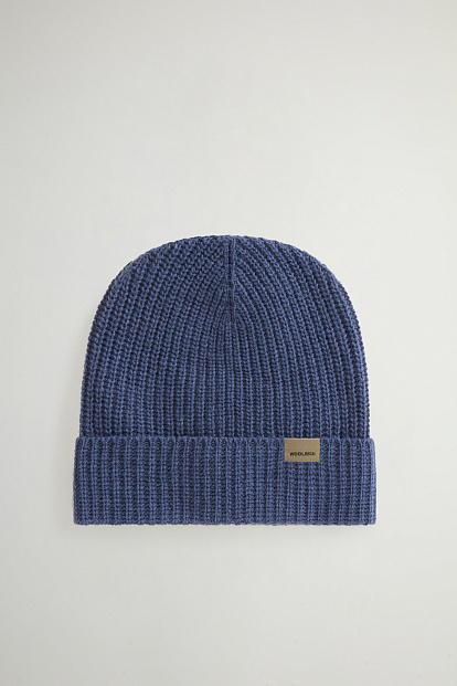 Шапка Woolrich Knitted Ribbed Beanie СИНЕ-ГОЛУБОЙ Шапка Woolrich Knitted Ribbed Beanie СИНЕ-ГОЛУБОЙ