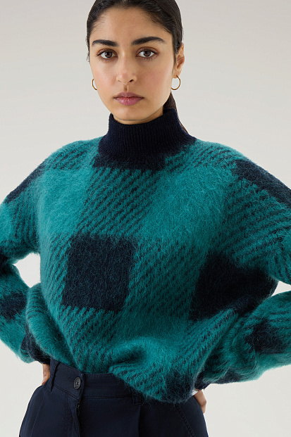 Джемпер Woolrich Buffalo Check Wool Turtleneck СИНЯЯ КЛЕТКА БАФФАЛО Джемпер Woolrich Buffalo Check Wool Turtleneck СИНЯЯ КЛЕТКА БАФФАЛО