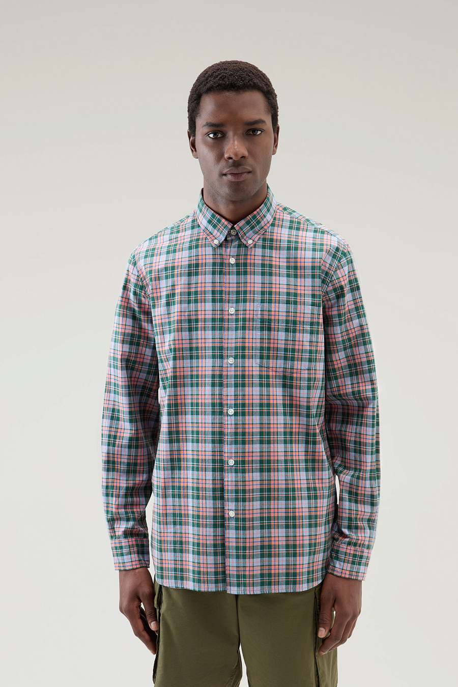 Рубашка Woolrich Poplin Madras Shirt