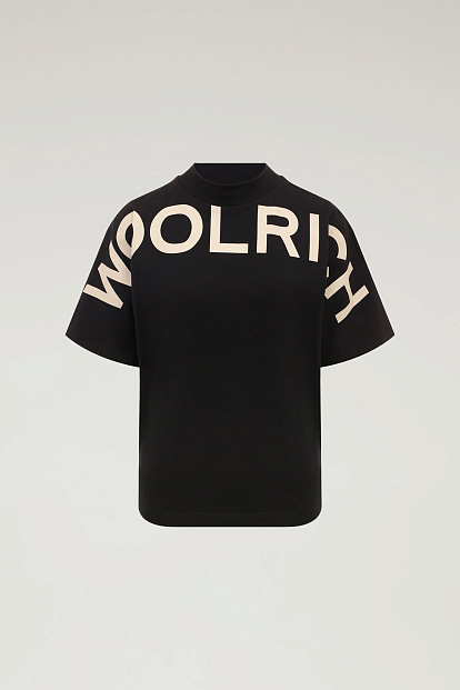 Футболка Woolrich Trail Logo T-Shirt черный Футболка Woolrich Trail Logo T-Shirt черный