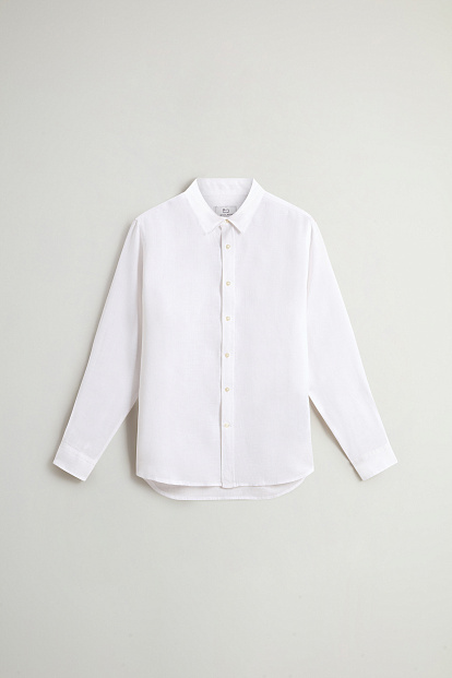 Рубашка Woolrich Linen Shirt БЕЛЫЙ Рубашка Woolrich Linen Shirt БЕЛЫЙ